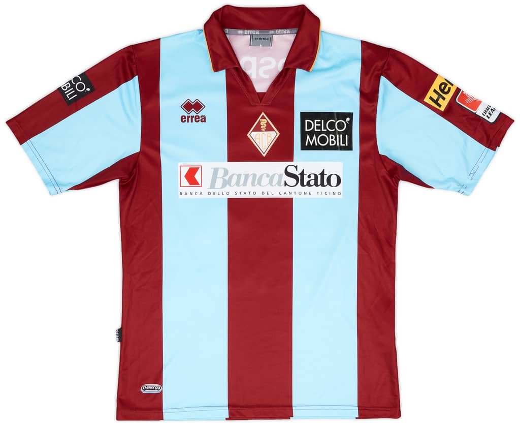 2011-12 AC Bellinzona Match Issue Home Shirt Riedle #20