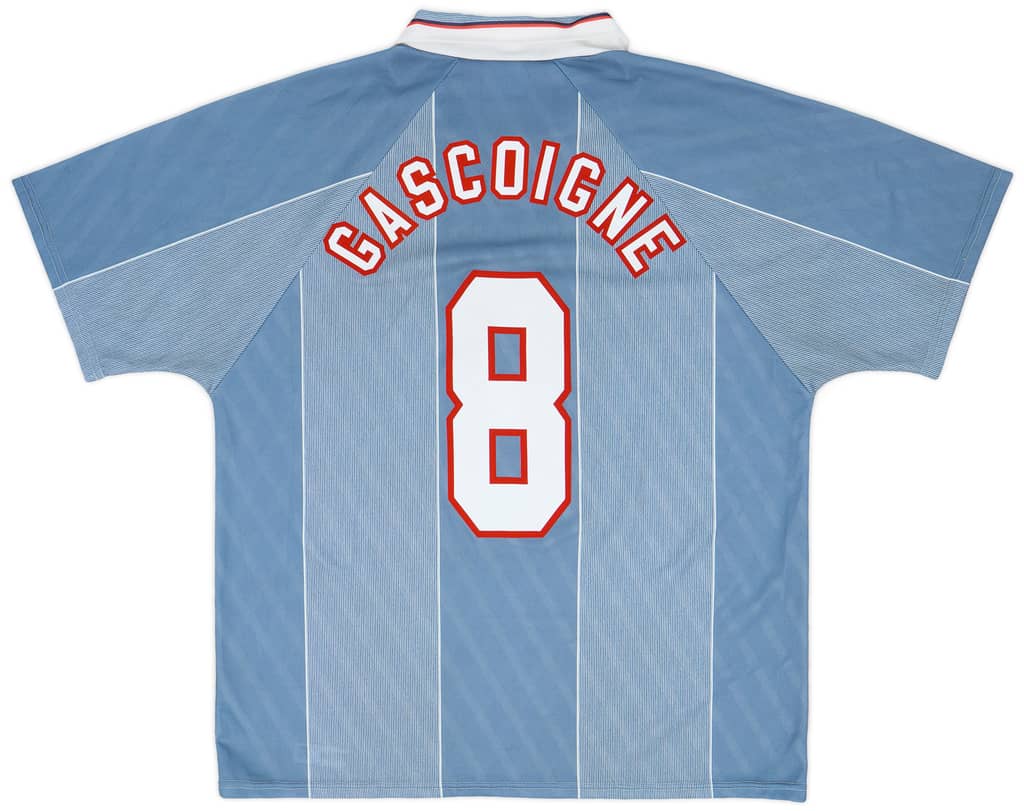 1996-97 England Away Shirt Gascoigne #8 - 8/10 - (L)