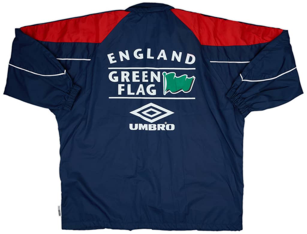 1995-97 England Umbro Hooded Rain Jacket - 9/10 - (XL)