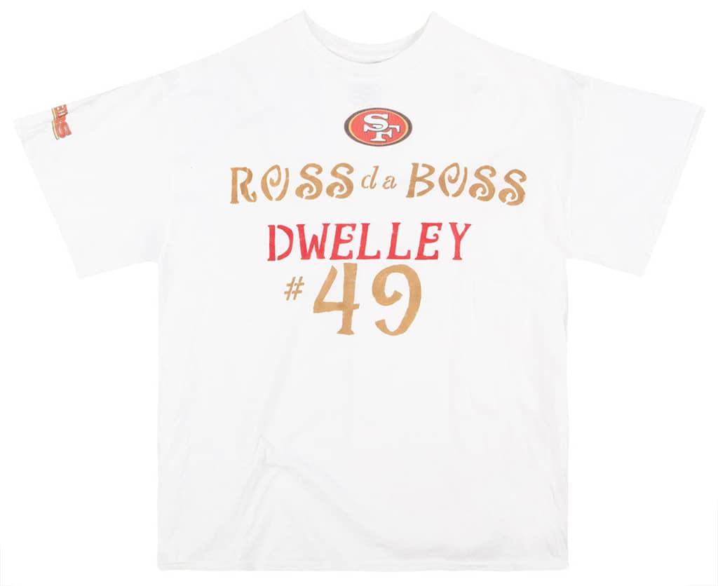 2018 San Francisco 49ers Ross 'Da Boss' Dwelley Gildan Tee XXL