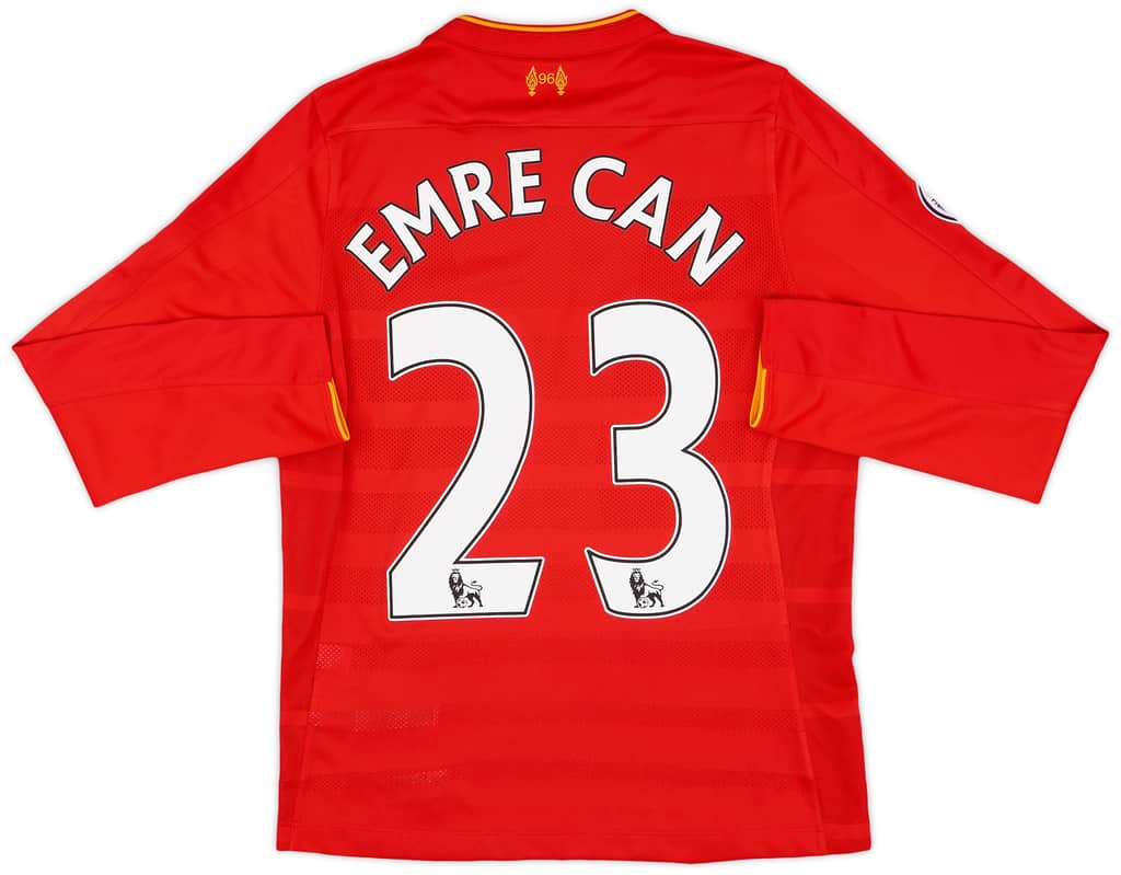 2016-17 Liverpool Home L/S Shirt Emre Can #23 - 9/10 - (XL.Boys)