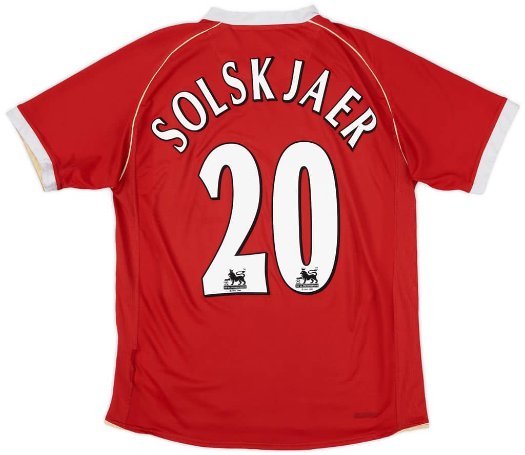 2006-07 Manchester United Home Shirt Solskjaer #20 - 5/10 - (S)