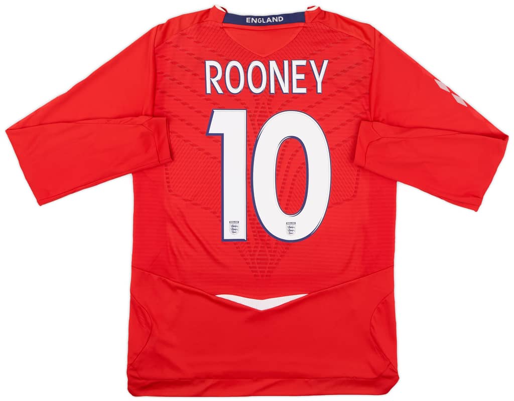 2008-10 England Away L/S Shirt Rooney #10 - 6/10 - (M)