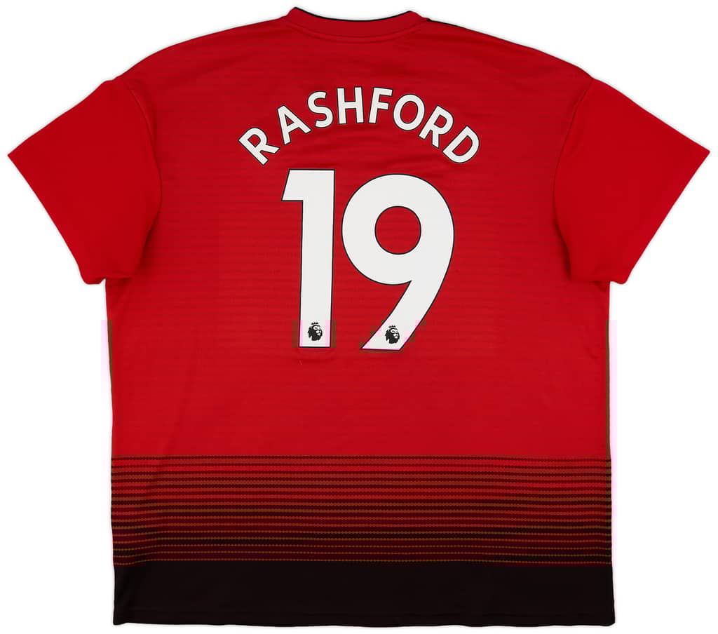 2018-19 Manchester United Home Shirt Rashford #19 - 9/10 - (XXL)