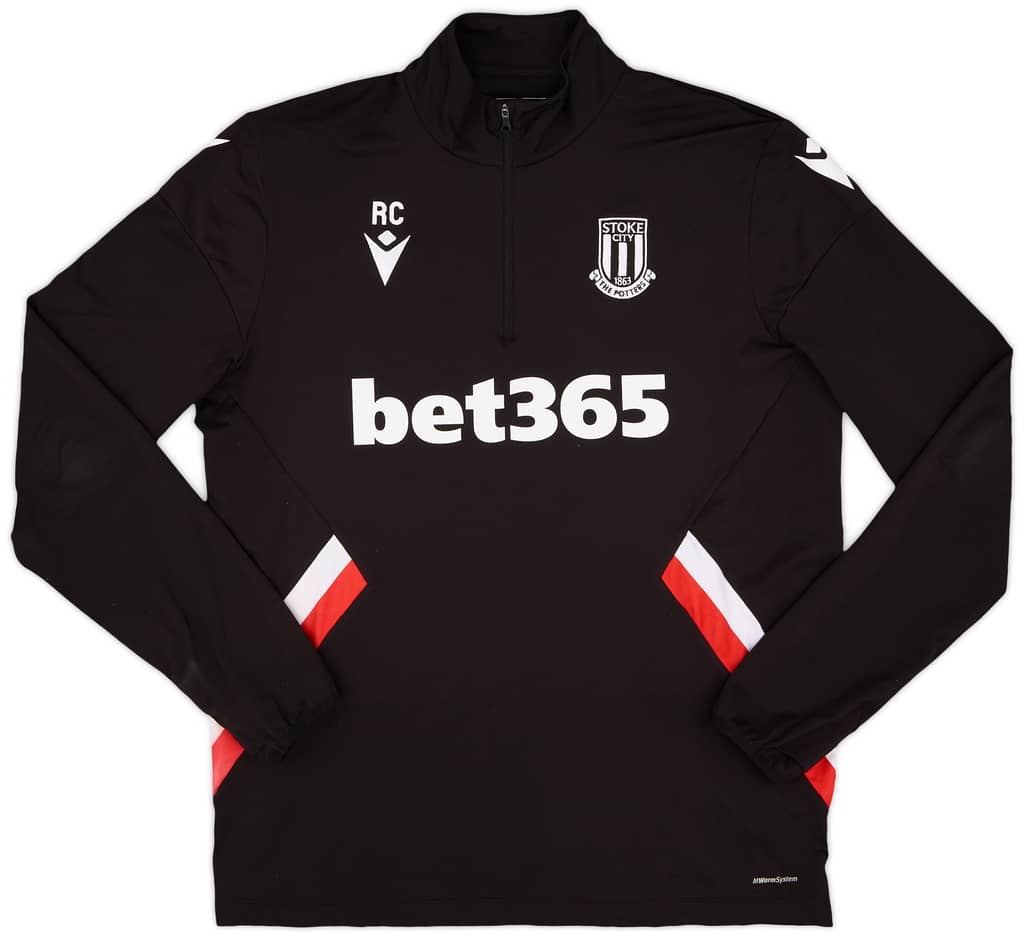 2019-20 Stoke City Staff Issue Macron 1/4 Zip Drill Top RC - 7/10 - (XL)
