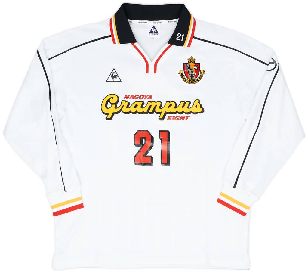 1999-00 Nagoya Grampus Eight Match Issue Emperor's Cup Away Shirt #21 (Okayama)