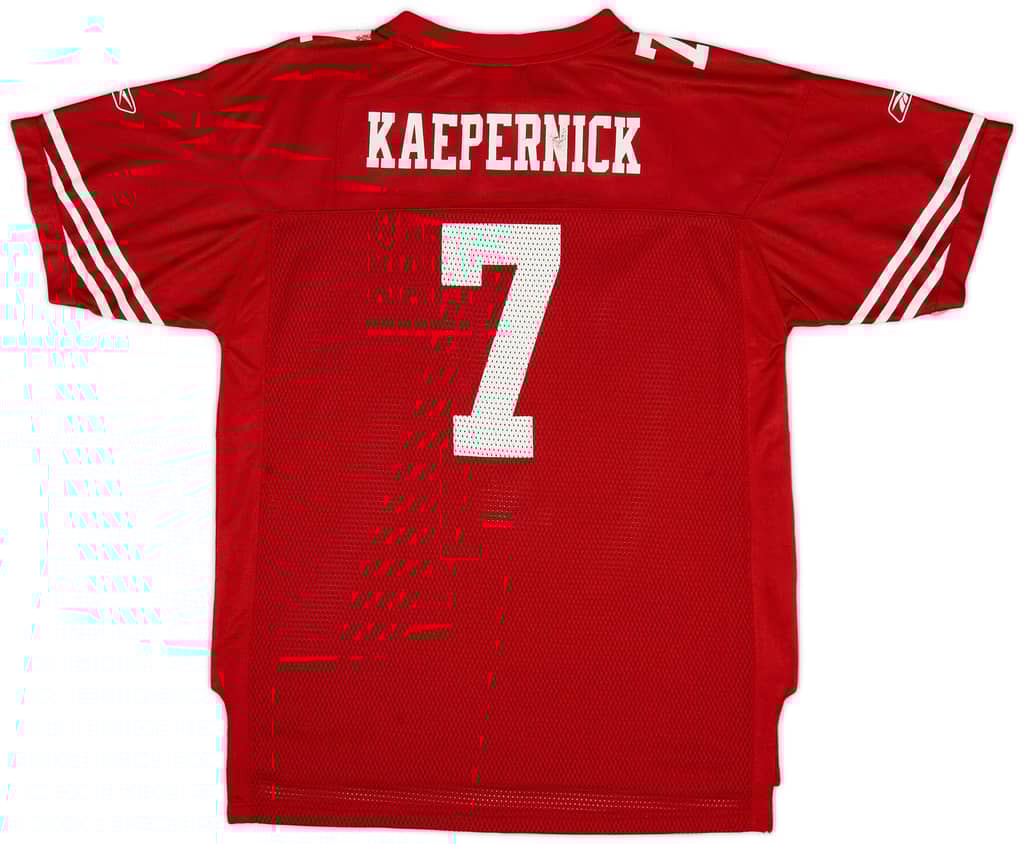 2011 San Francisco 49ers Kaepernick #7 Reebok On Field Jersey (Home) Y