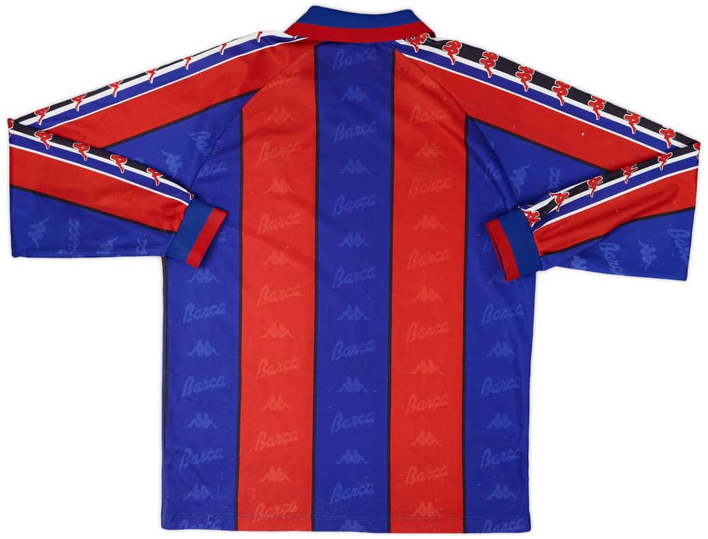 1995-97 Barcelona Home L/S Shirt - 9/10 - (L)