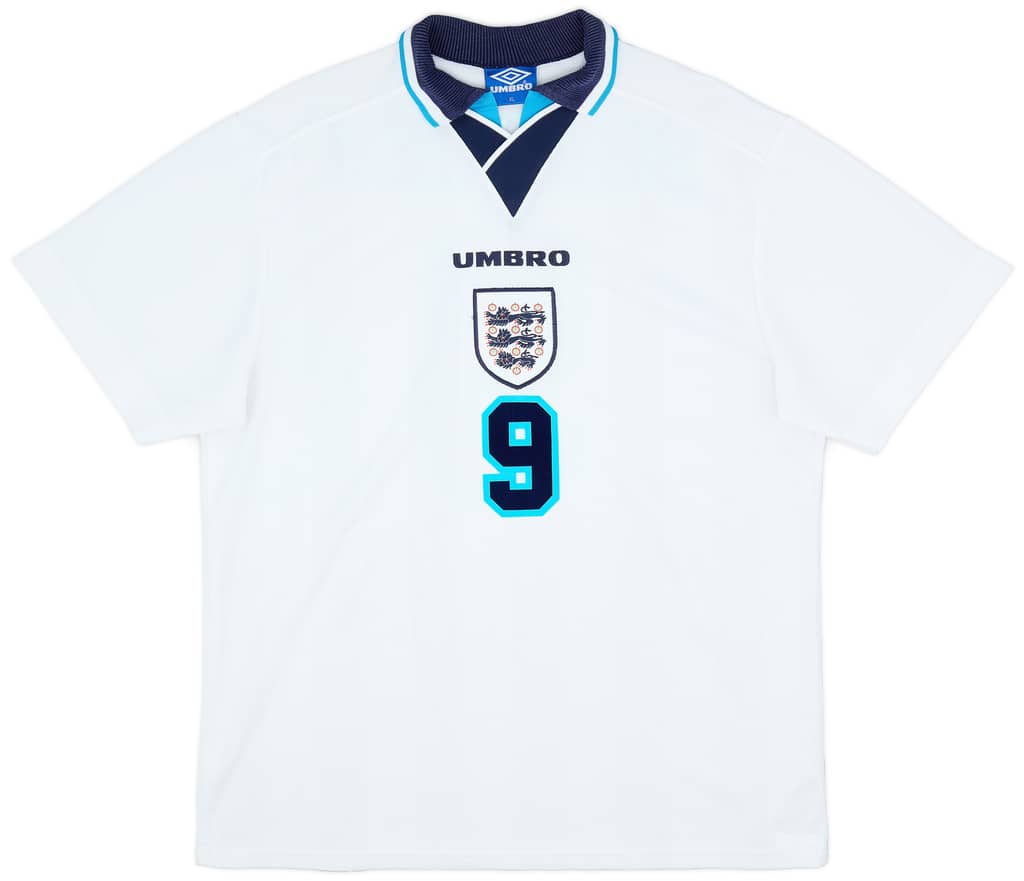 1995-97 England Home Shirt Shearer #9 - 9/10 - (XL)