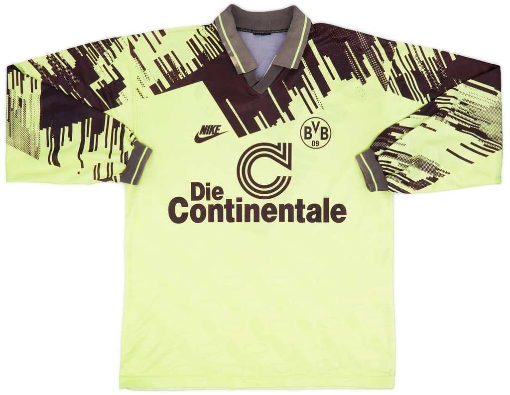 1993-94 Borussia Dortmund Home L/S Shirt - 7/10 - (L)