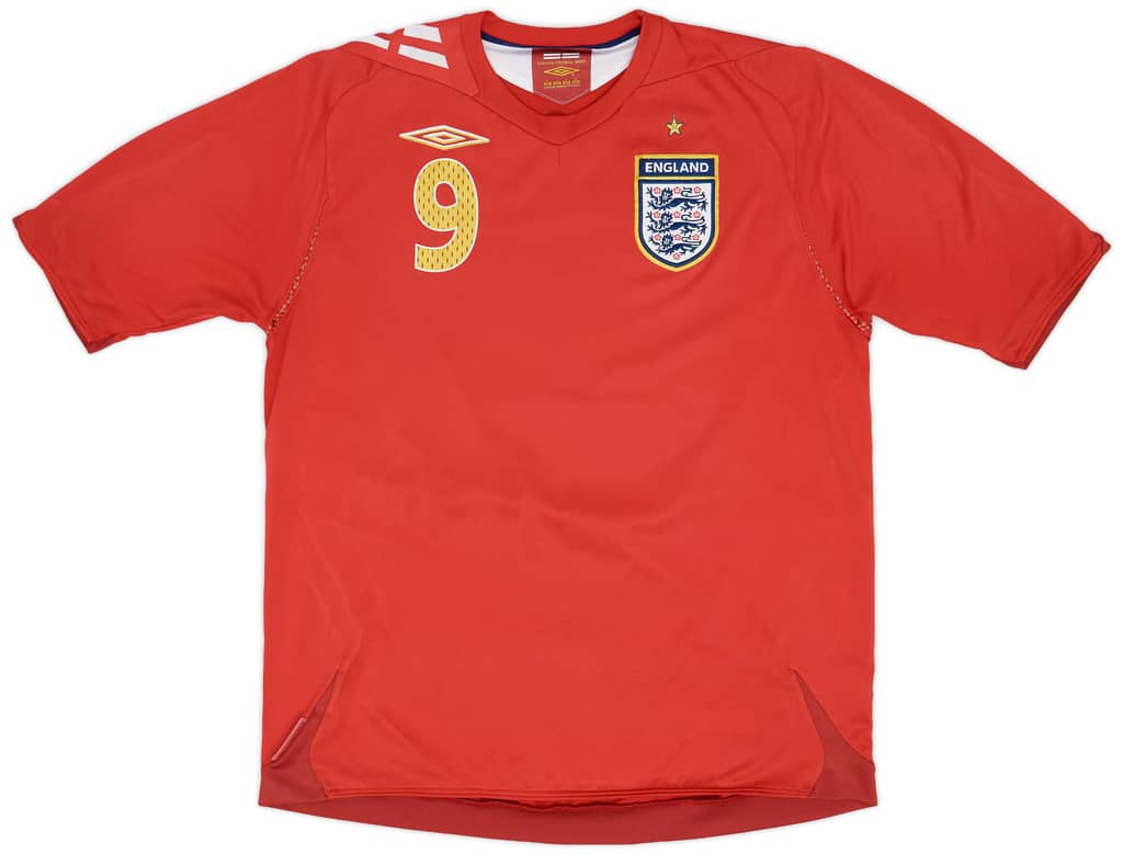 2006-08 England Away Shirt Rooney #9 - 7/10 - (L)