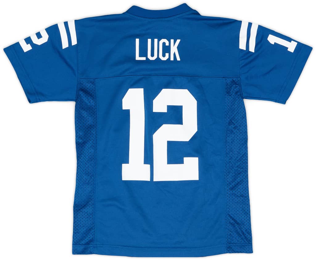 2012 Indianapolis Colts Luck #12 NFL Replica Home Jersey - 6/10 - (S.Boys)