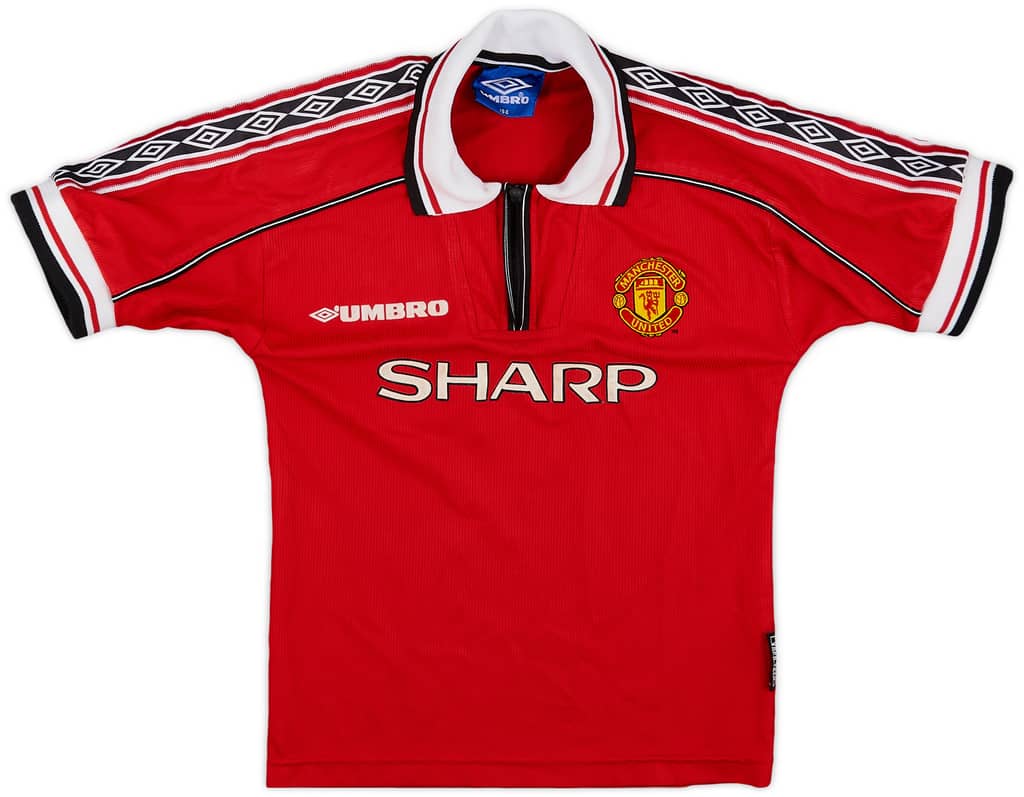1998-00 Manchester United Home Shirt - 8/10 - (S.Boys)
