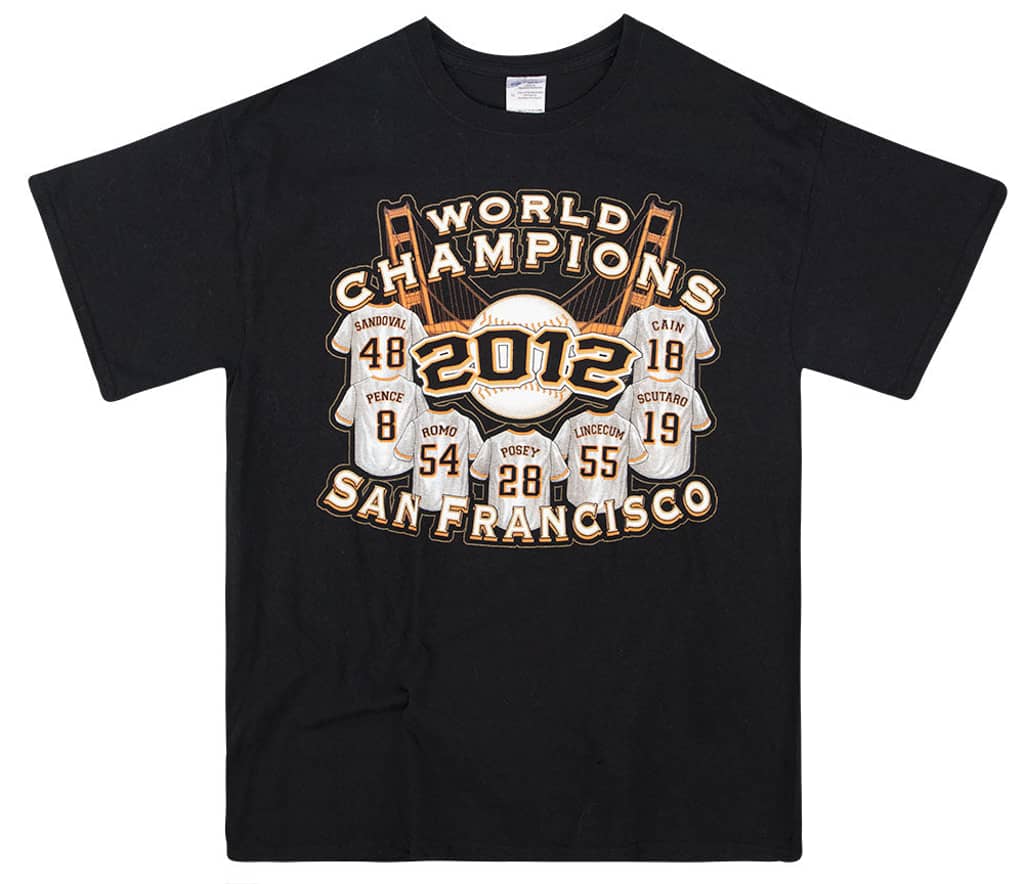 2012 San Francisco Giants World Series Champions Gildan Graphic Tee L