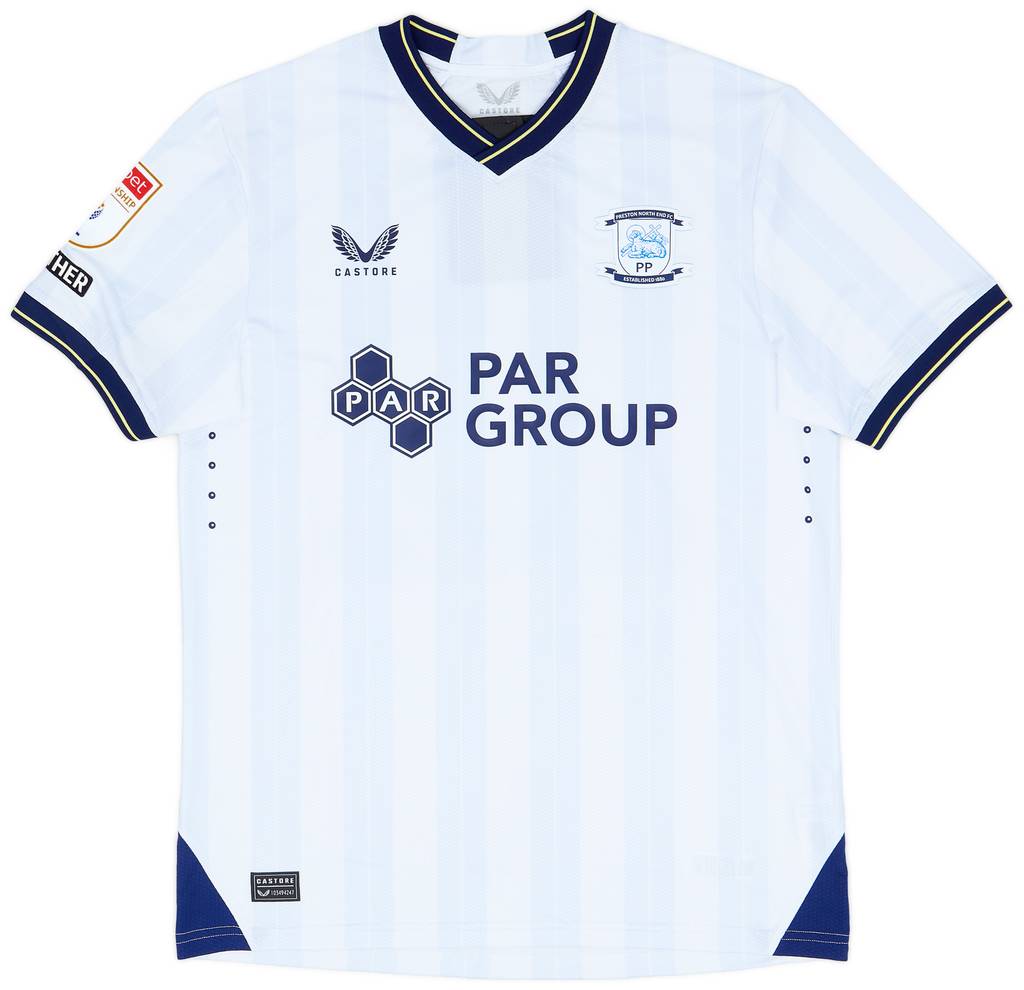 2023-24 Preston North End Match Issue Home Shirt Ramsay #22