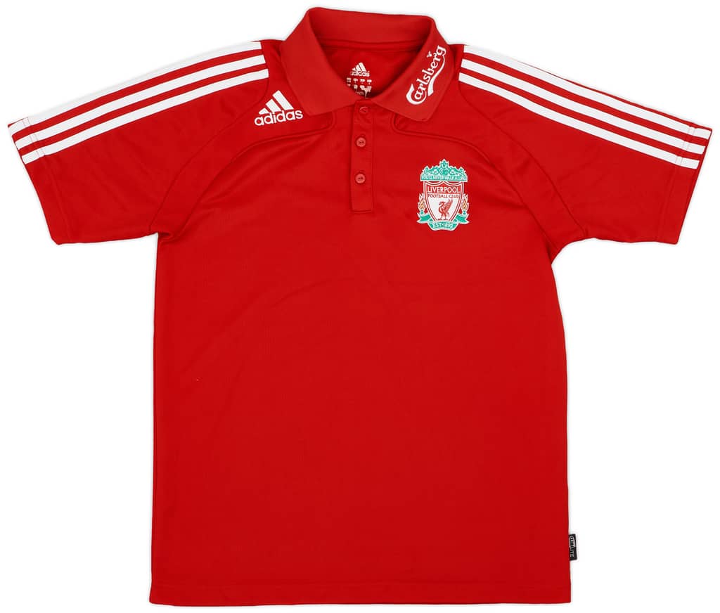 2008-09 Liverpool adidas Polo Shirt - 8/10 - (S)