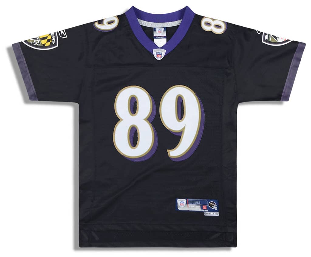 2007 Baltimore Ravens Clayton #89 Reebok Premier Jersey (Alternate) Y