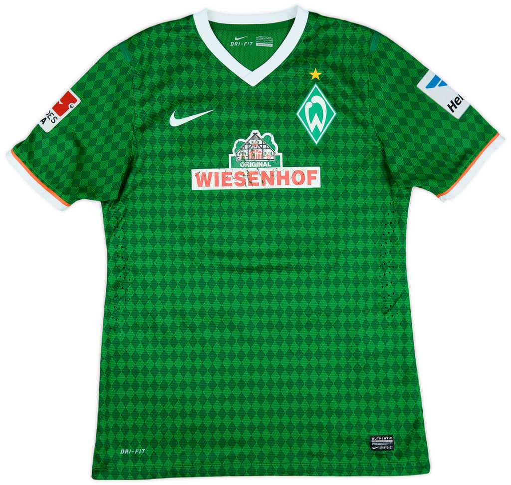 2013-14 Werder Bremen Match Issue Home Shirt Hilßner #37
