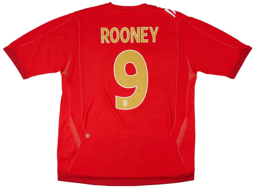 2006-08 England Away Shirt Rooney #9 (XL)