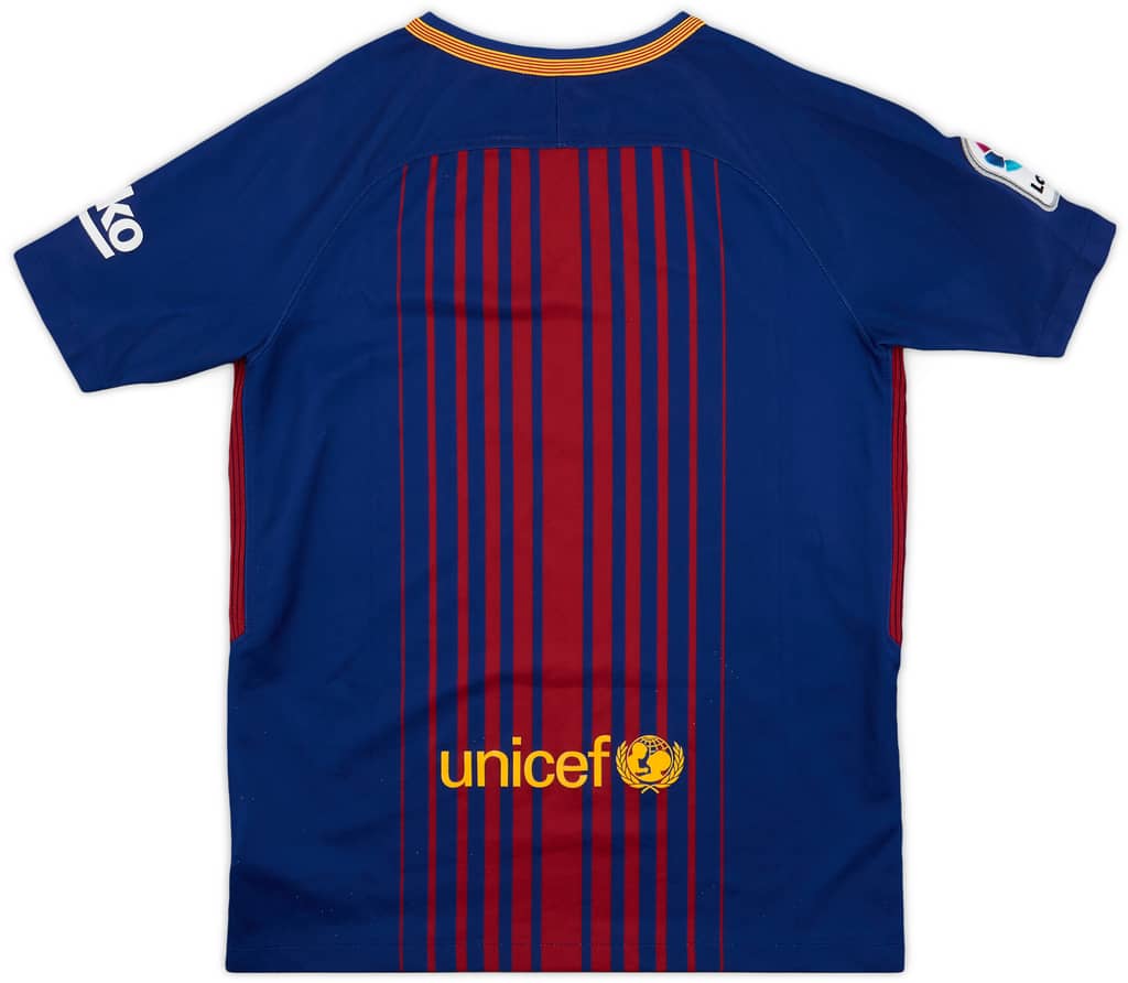 2017-18 Barcelona Home Shirt - 8/10 - (L.Boys)