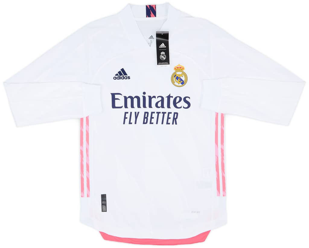 2020-21 Real Madrid Authentic Home L/S Shirt Benzema #9 (S)