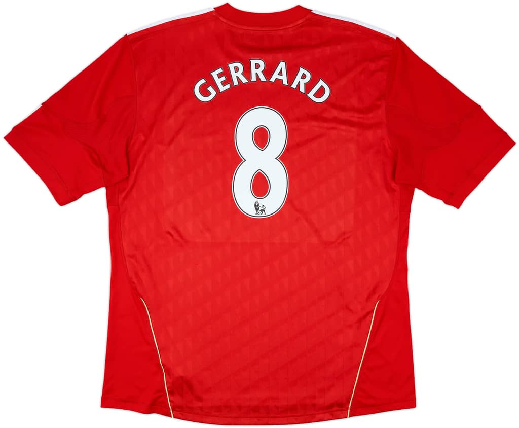 2010-12 Liverpool Home Shirt Gerrard #8 - 5/10 - (XXL)