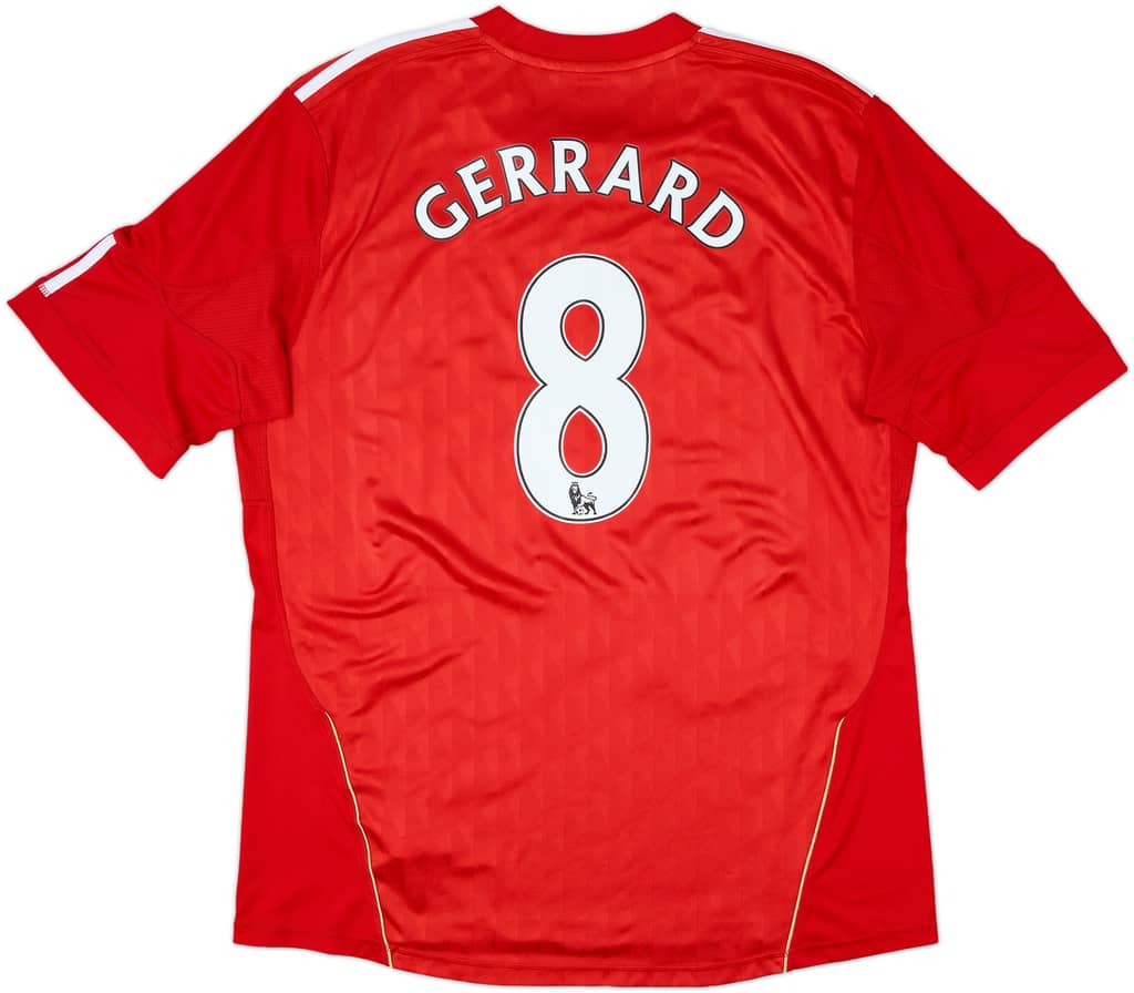 2010-12 Liverpool Home Shirt Gerrard #8 - 5/10 - (XL)