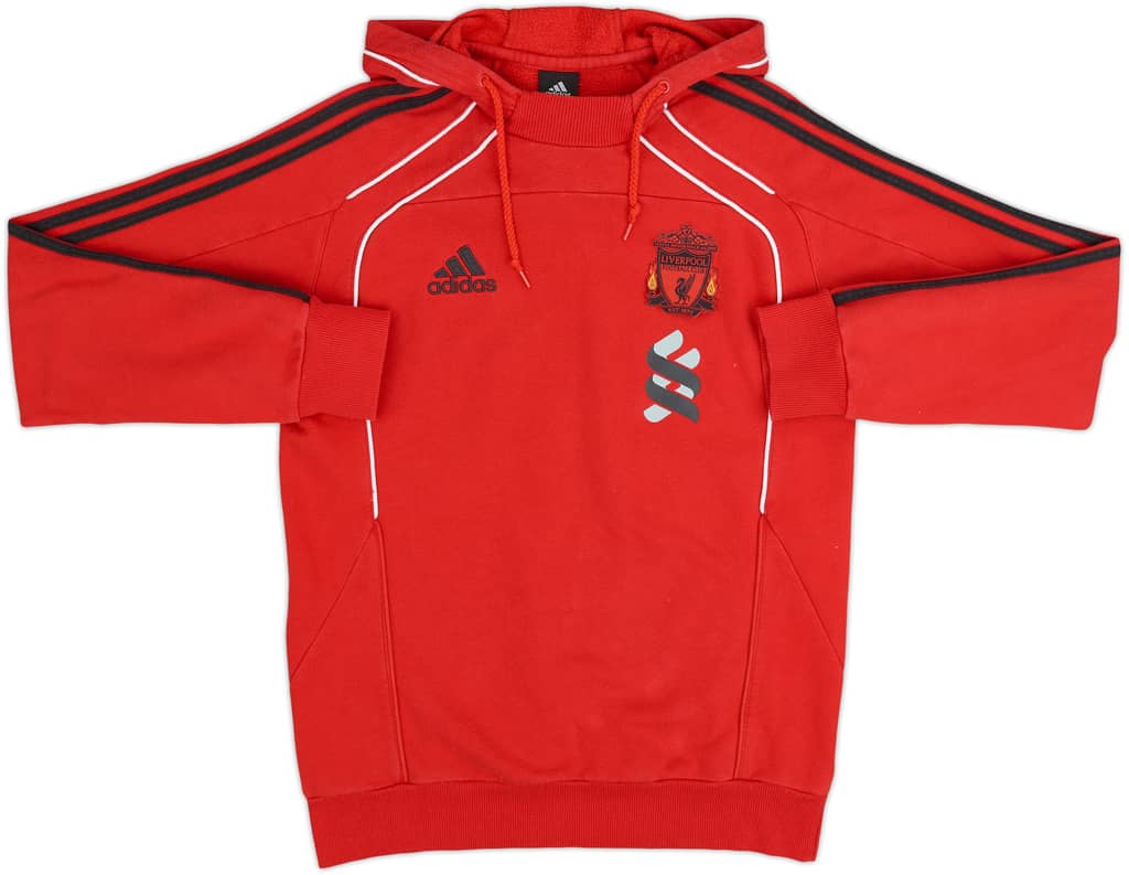2010-11 Liverpool adidas Hooded Sweat Top - 4/10 - (S)