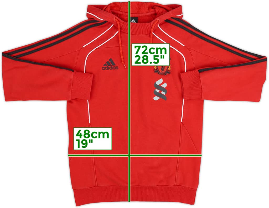 2010-11 Liverpool adidas Hooded Sweat Top - 4/10 - (S)