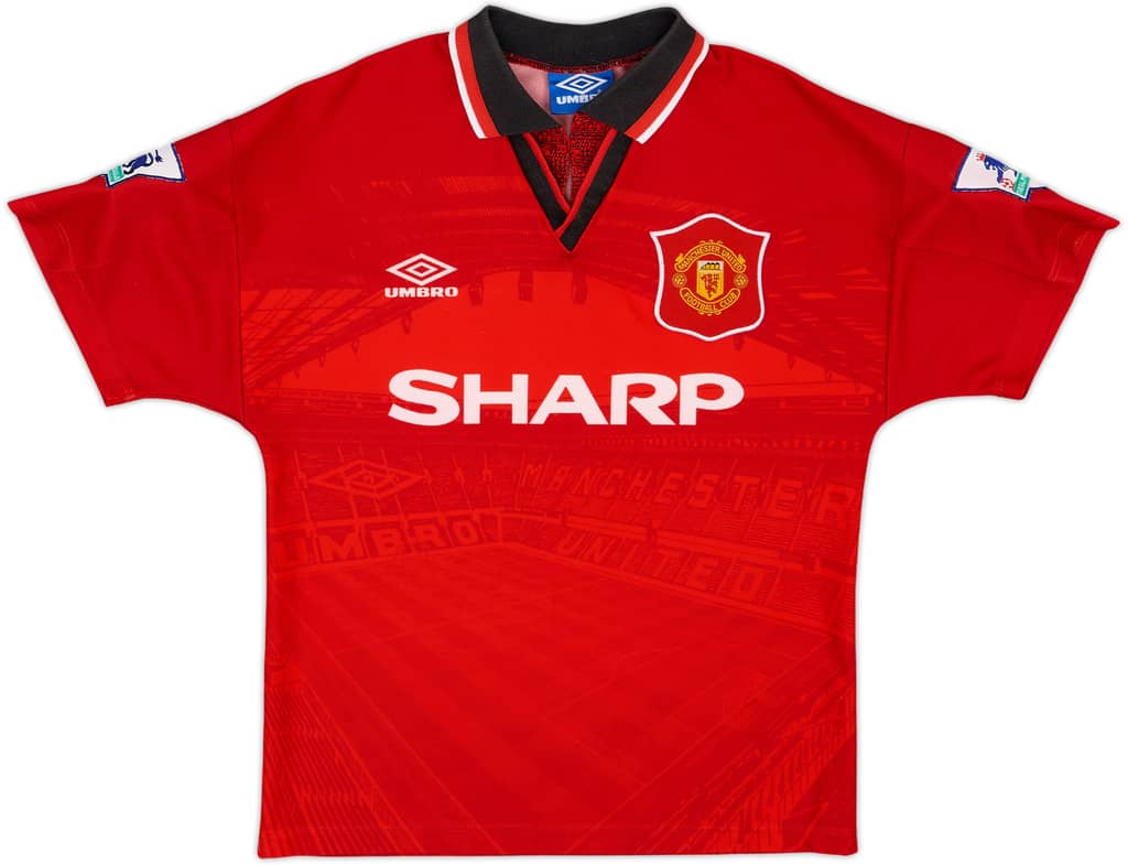 1994-96 Manchester United Home Shirt - 9/10 - (Y)