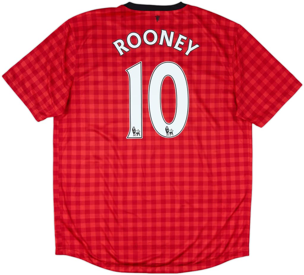 2012-13 Manchester United Home Shirt Rooney #10 - 5/10 - (XL)