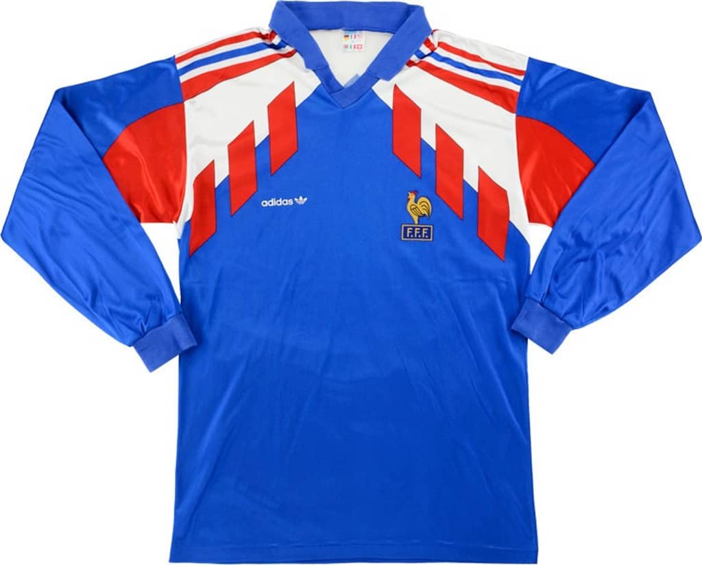 1990-92 France Home L/S Shirt - 6/10 - (Y)