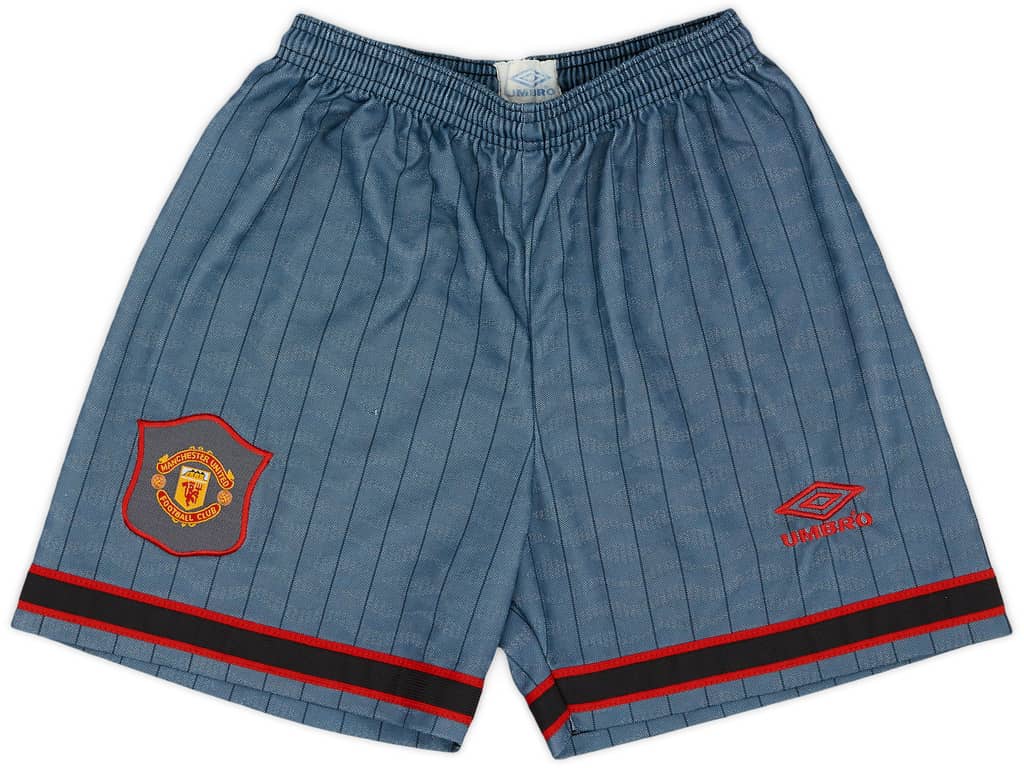 1995-96 Manchester United Away Shorts - Excellent 8/10 - (S)