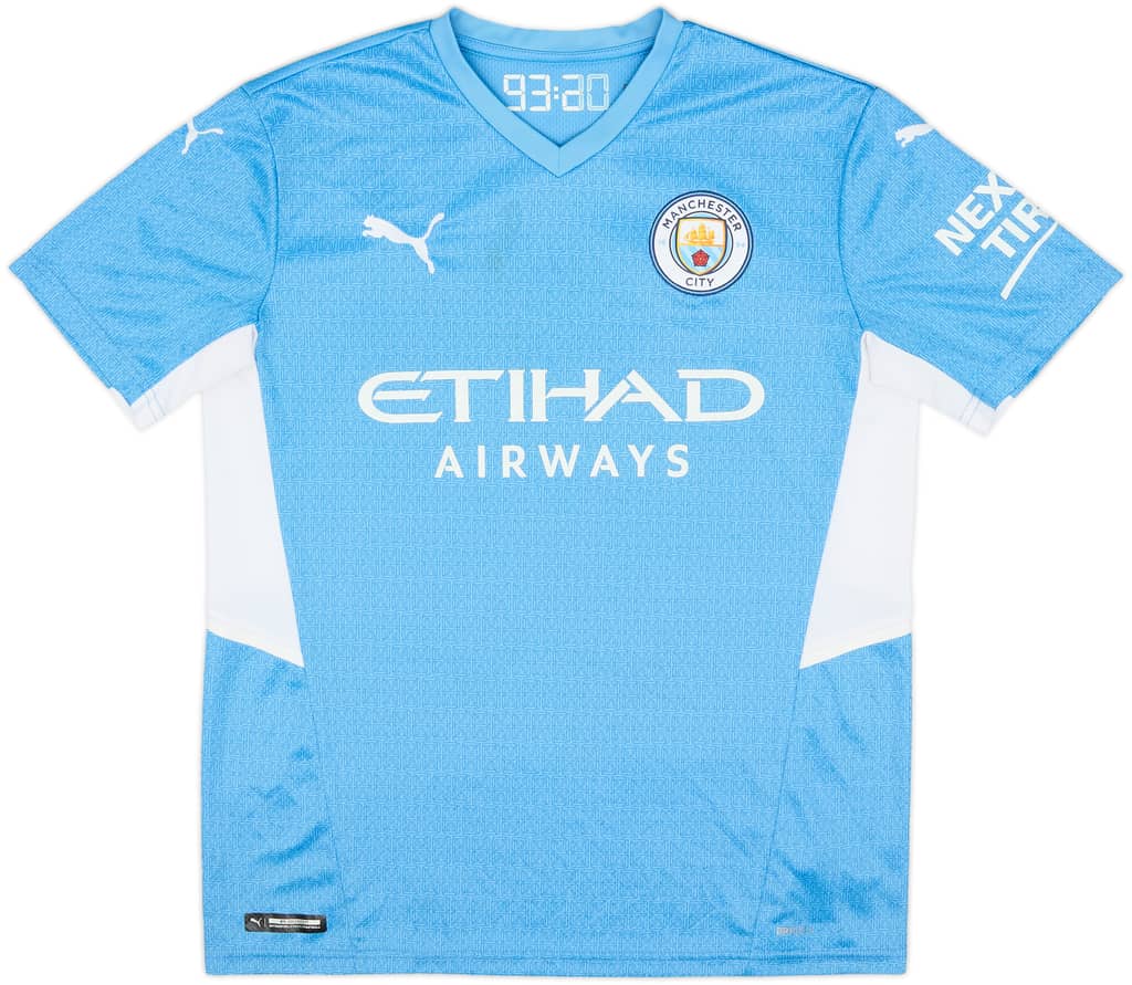 2021-22 Manchester City Home Shirt - 5/10 - (XL.Boys)