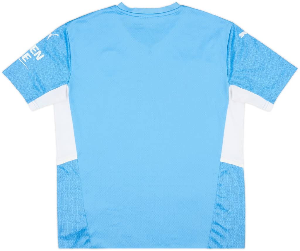 2021-22 Manchester City Home Shirt - 5/10 - (XL.Boys)