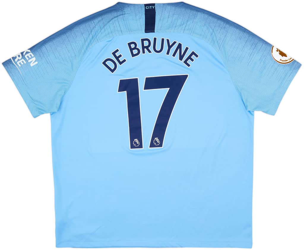 2018-19 Manchester City Home Shirt De Bruyne #17 - 5/10 - (XXL)