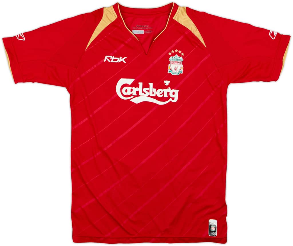 2005-06 Liverpool CL Home Shirt - 6/10 - (L.Boys)