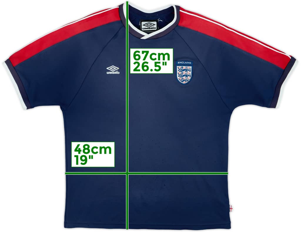 2000-01 England Umbro Training Shirt - 5/10 - (M)