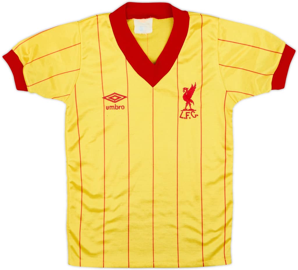 Camiseta de visitante del Liverpool 1981-84 - 7/10 - (Niños S)