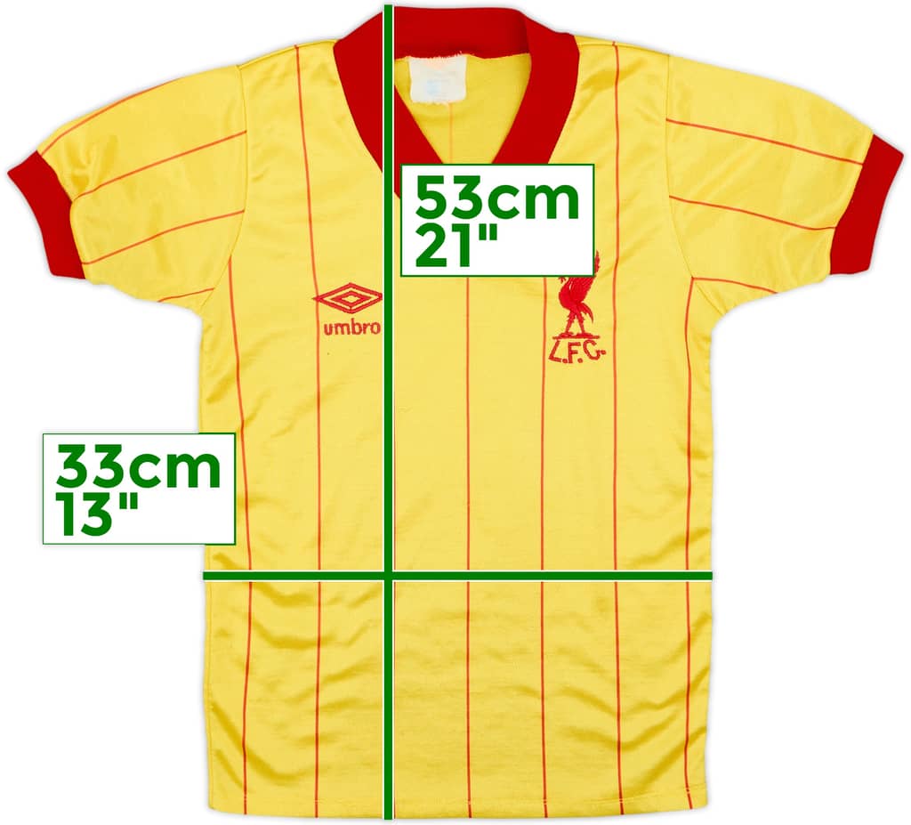 Camiseta de visitante del Liverpool 1981-84 - 7/10 - (Niños S)