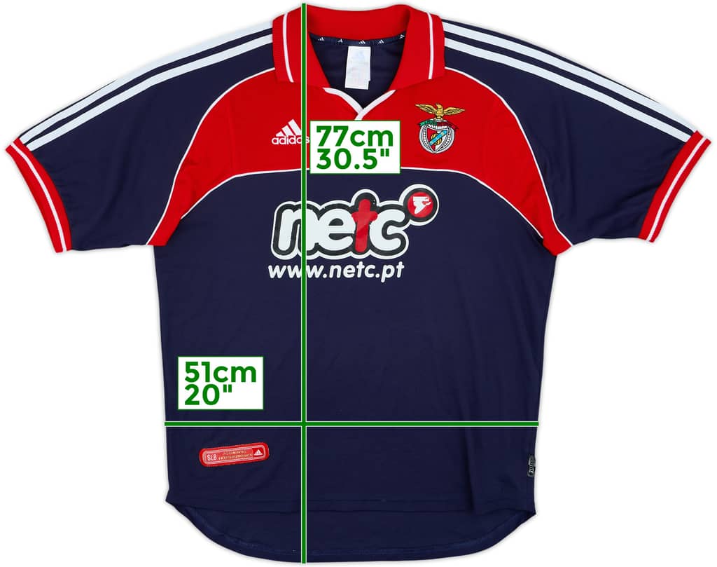 Camiseta de visitante del Benfica 2000-01 - 6/10 - (M)
