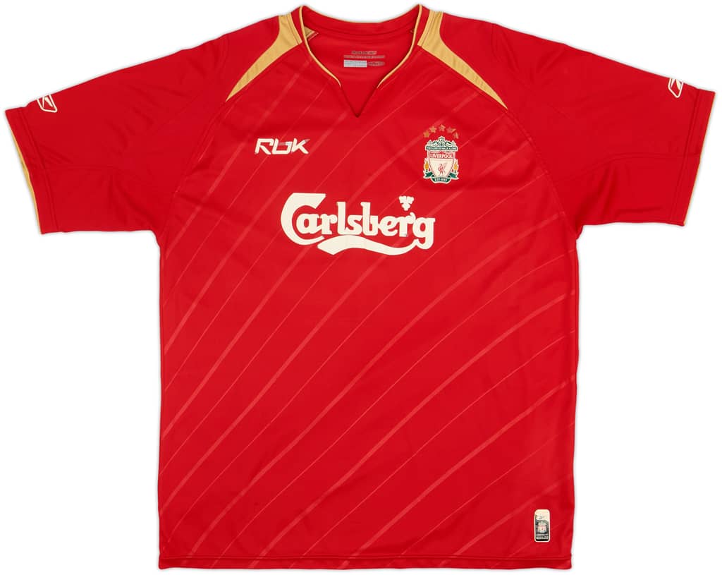 2005-06 Liverpool CL Home Shirt - 4/10 - (L)