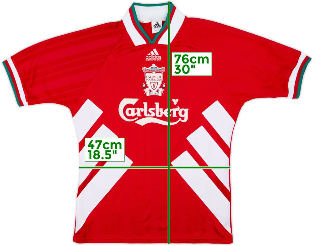 1993-95 Liverpool Home Shirt - 8/10 - (M)