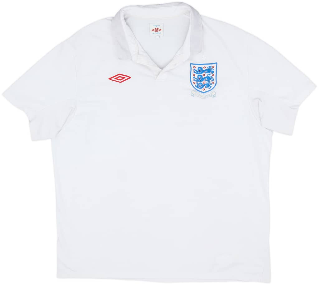 2009-10 England 'South Africa' Home Shirt - 5/10 - (XXL)