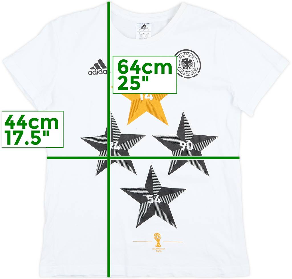 2014 Germany adidas World Cup Winners Cotton Tee - 8/10 - (Women's XL)