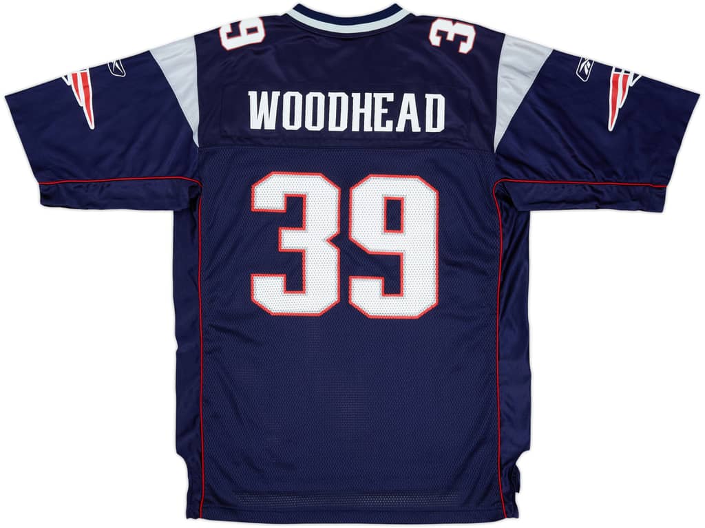 2010-11 New England Patriots Woodhead #39 Reebok On Field Home Jersey - 7/10 - (L)