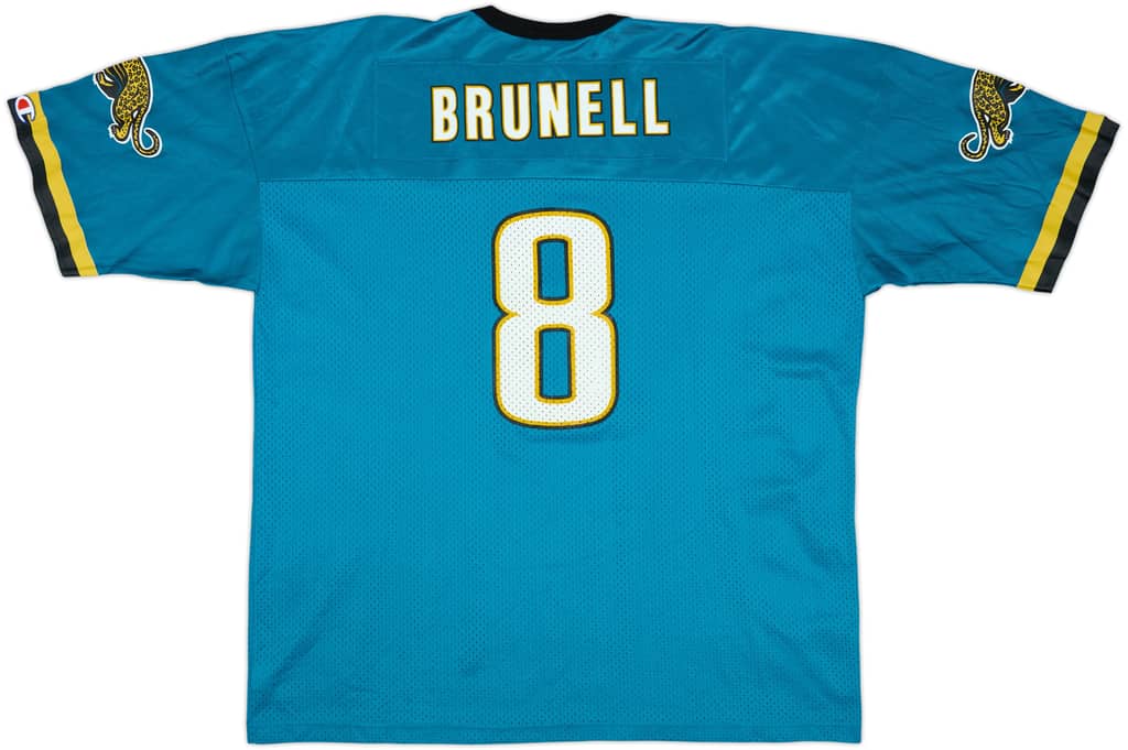 1995 Jacksonville Jaguars Brunell #8 Champion Home Jersey - 9/10 - (XL)