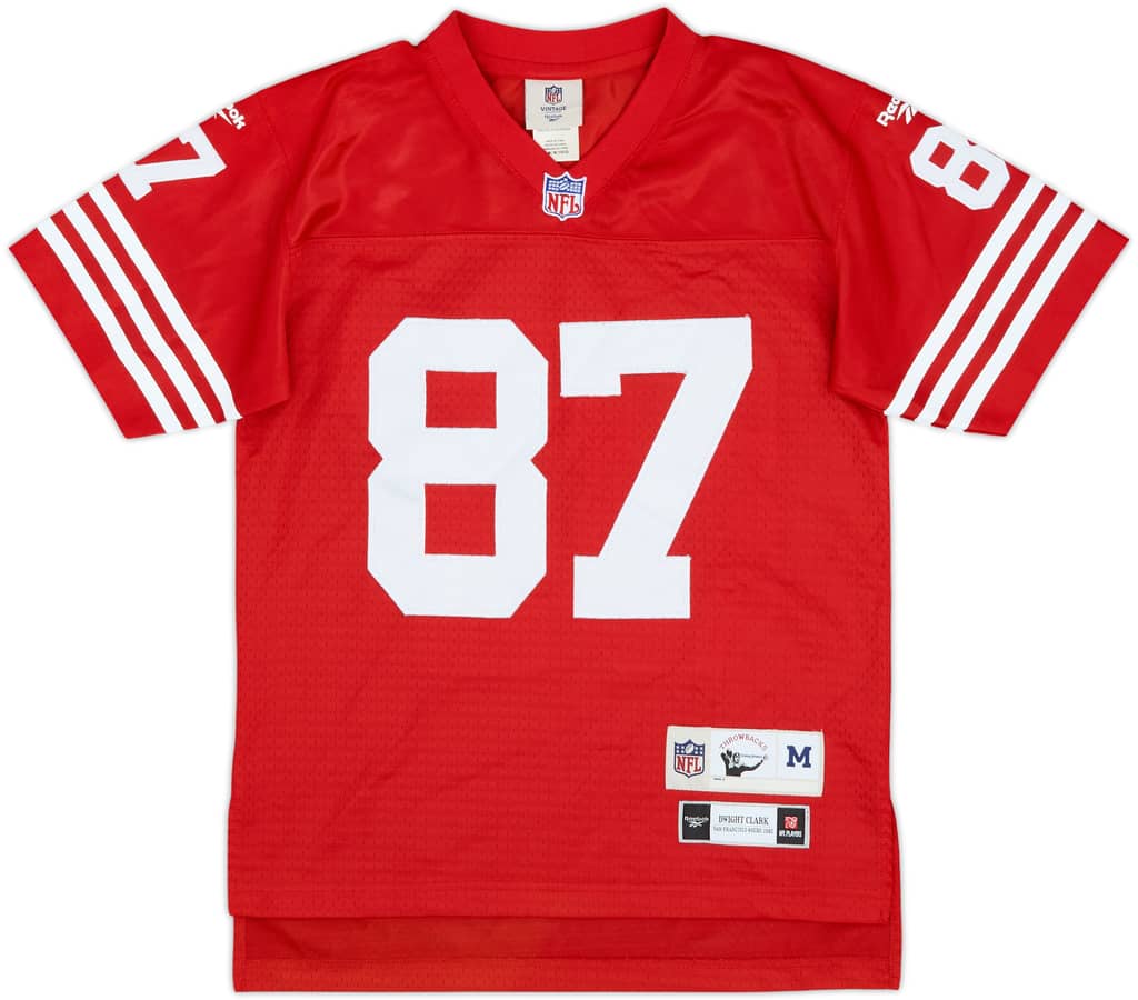 1982 San Francisco 49ers Clark #87 Reebok Throwback Home Jersey - 7/10 - (M.Boys)