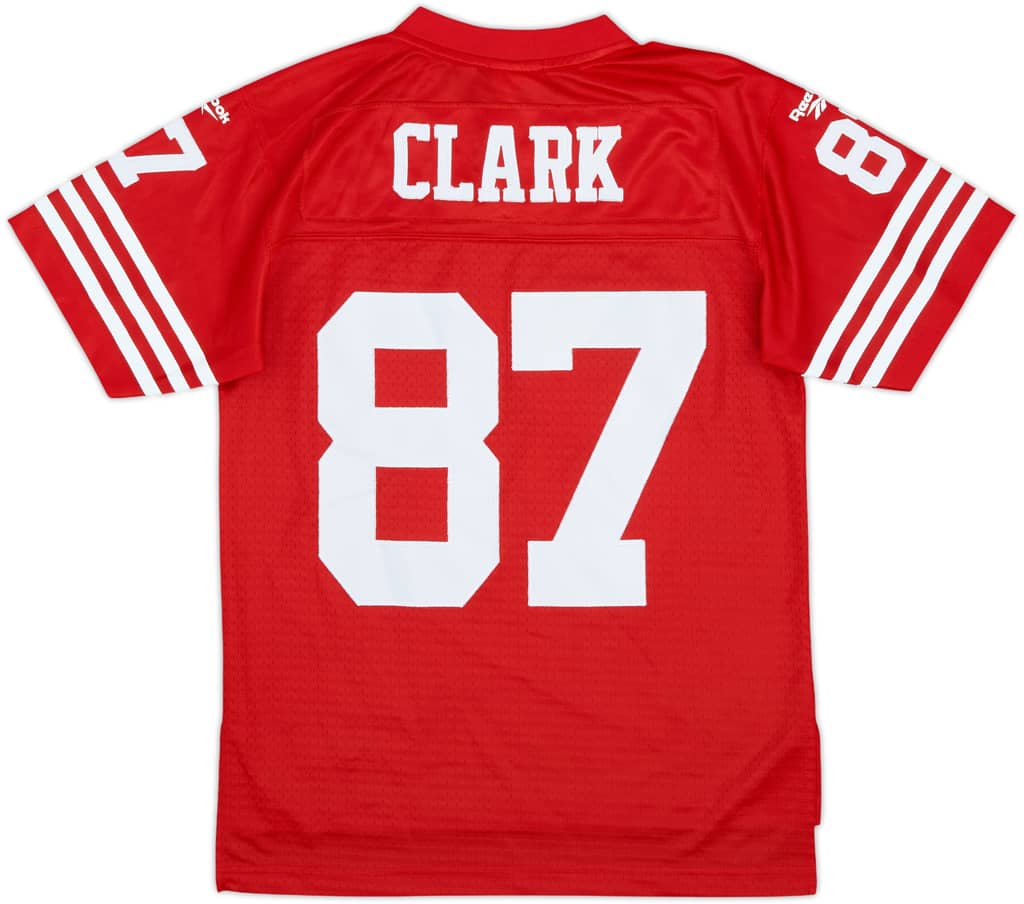 1982 San Francisco 49ers Clark #87 Reebok Throwback Home Jersey - 7/10 - (M.Boys)