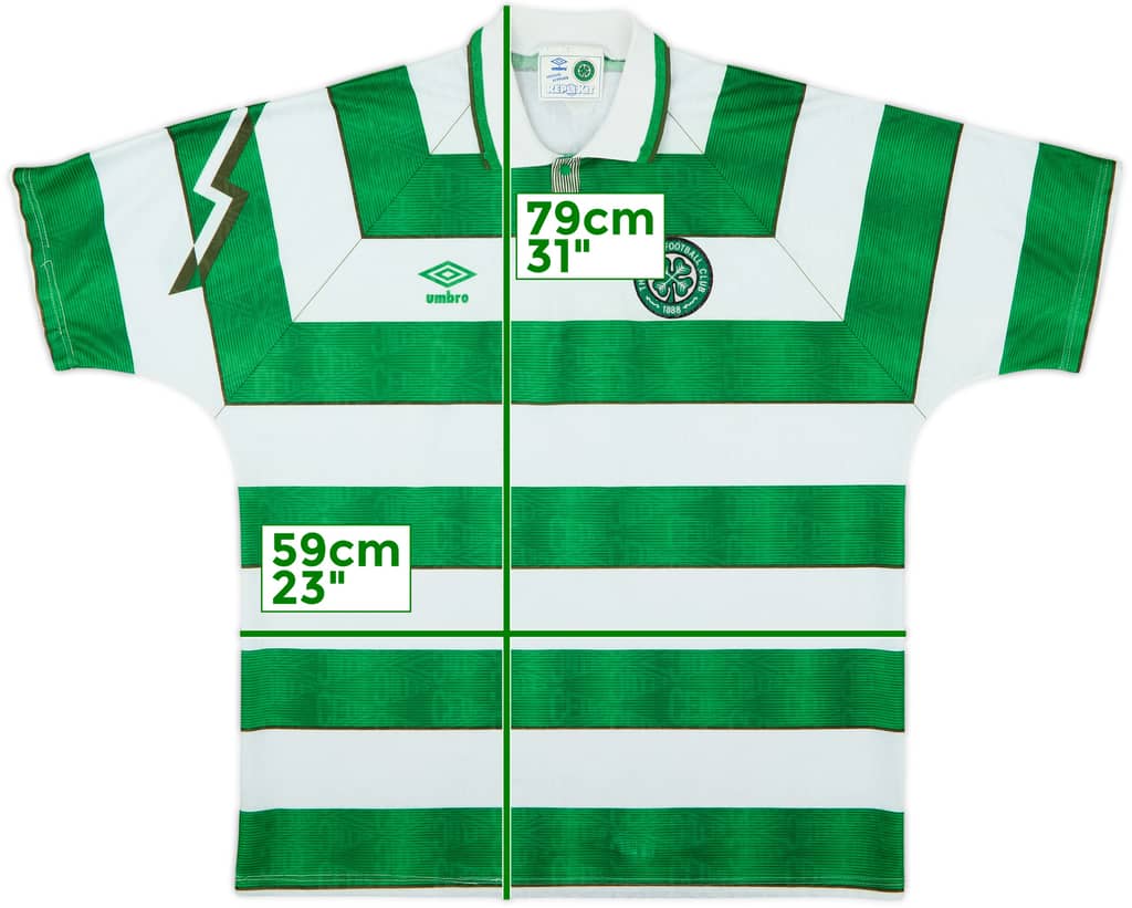 1989-91 Celtic Home Shirt - 8/10 - (XXL)